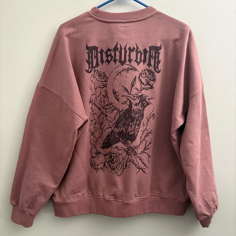 Corvus Graphic Print Crew Neck Sweatshirt Sz 8 β Gothic, Alt, Statement Top - Picture 4 of 6